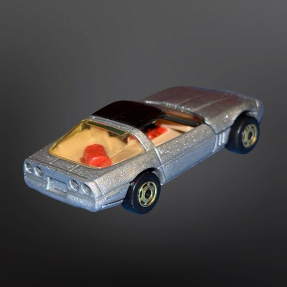 1982 Hot Wheels 80's Corvette Black Wall Metallic Gray Hong Kong - Picture 6 of 9